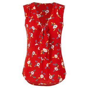 cabi Tied-Up Top -- Blouse, Red,